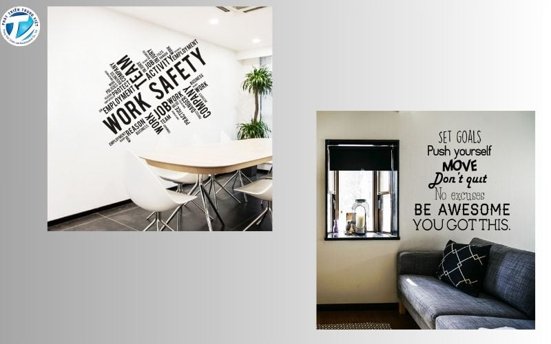 Decal chữ dán tường văn phòng